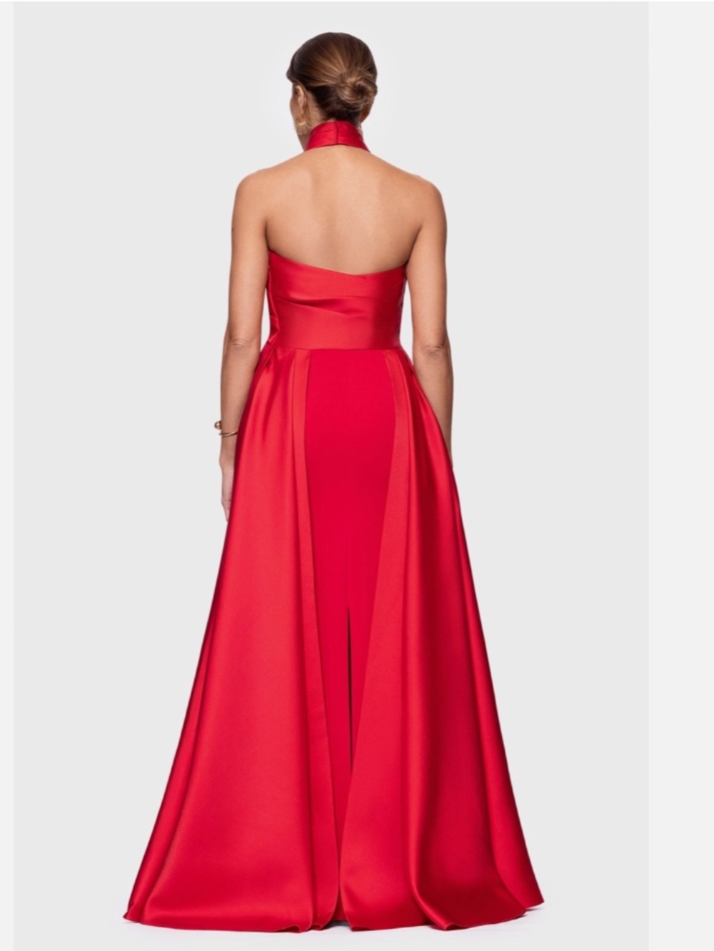 NEW BETSY & ADAM Red TWIST Halter Neck MIKADO Scuba Crepe DRAPED Sides GOWN 6 - Picture 16 of 16